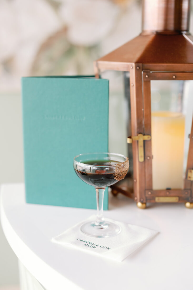 The Drugstore Cowboy, created by The Spectator Hotel, composed of High Wire Distilling New Southern Revival Rye Whiskey, Cynar, High Wire Distilling Southern Amaro, and bacon salt.