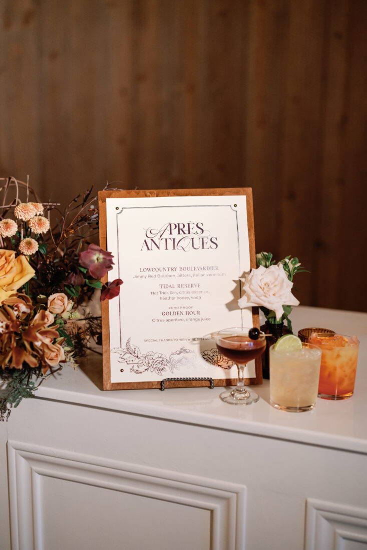 The evening’s cocktails comprised of spirits from High Wire Distilling Co.