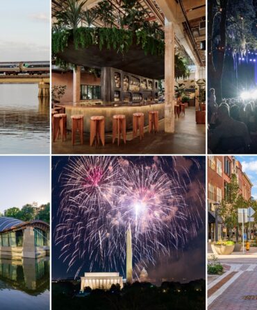 A collage of different travel spots