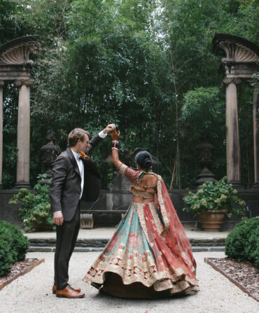 A couple in a garden