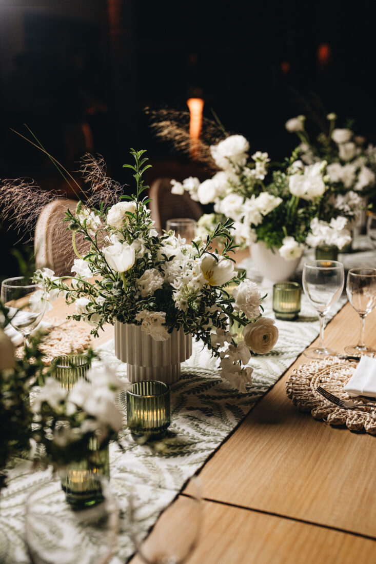 A floral arrangement on a table