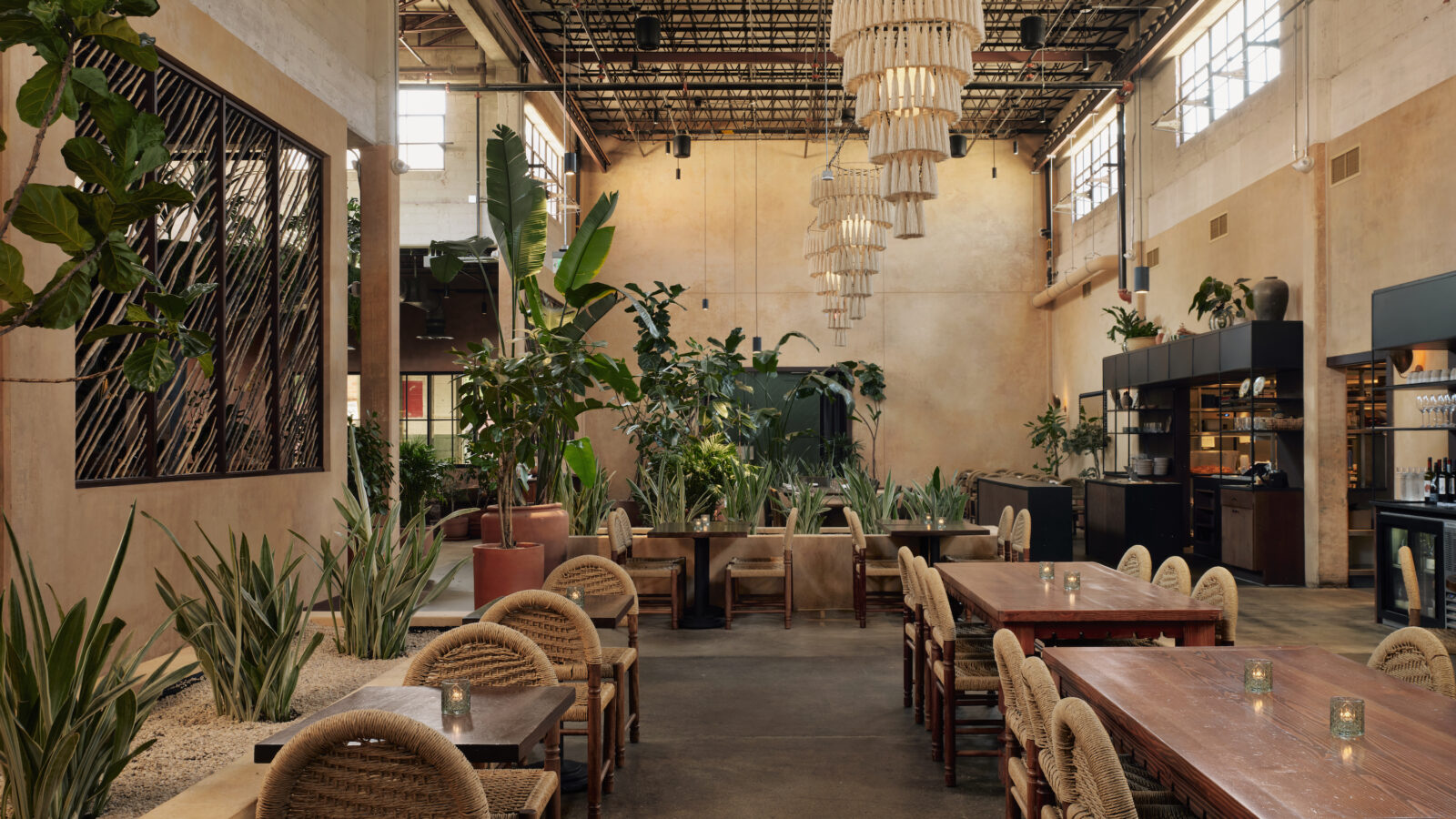 A dining space in a market