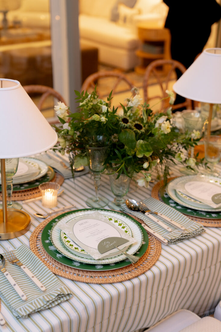 A closer look at the thoughtful details that set the tone for the dinner.