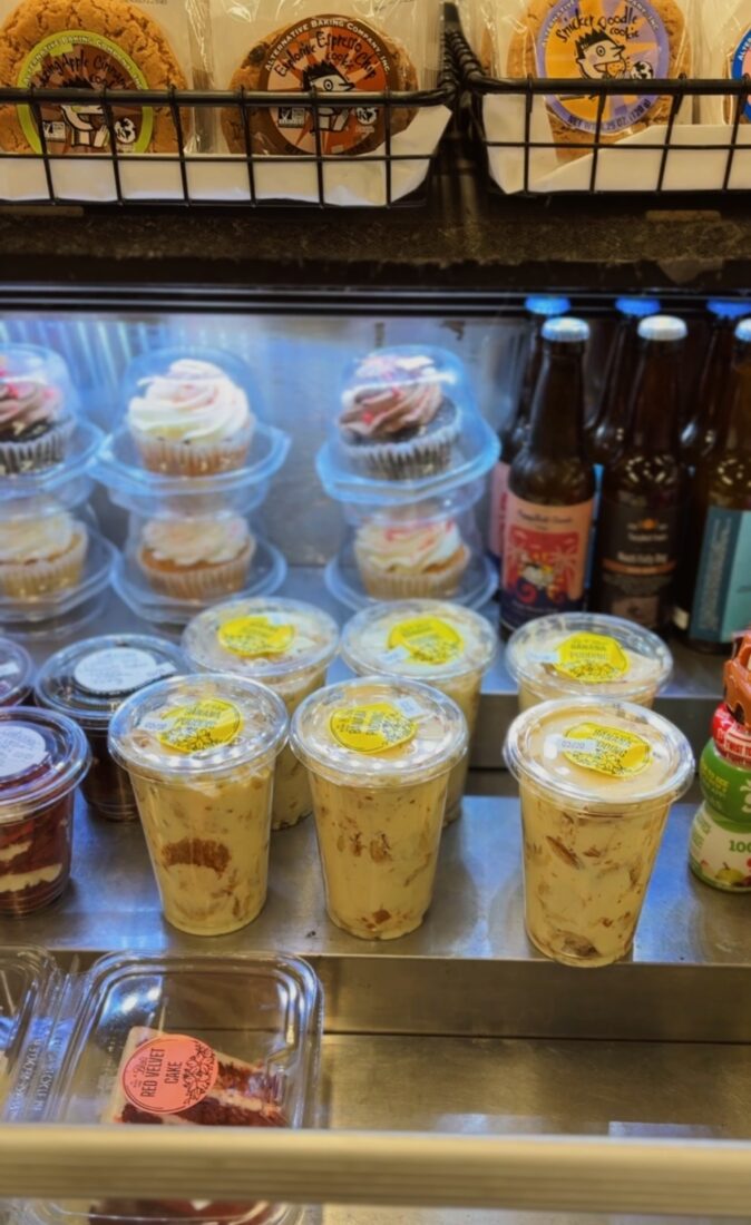 A fridge with sweets