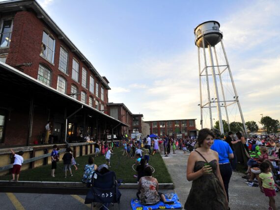 water tower and outdoor lawn