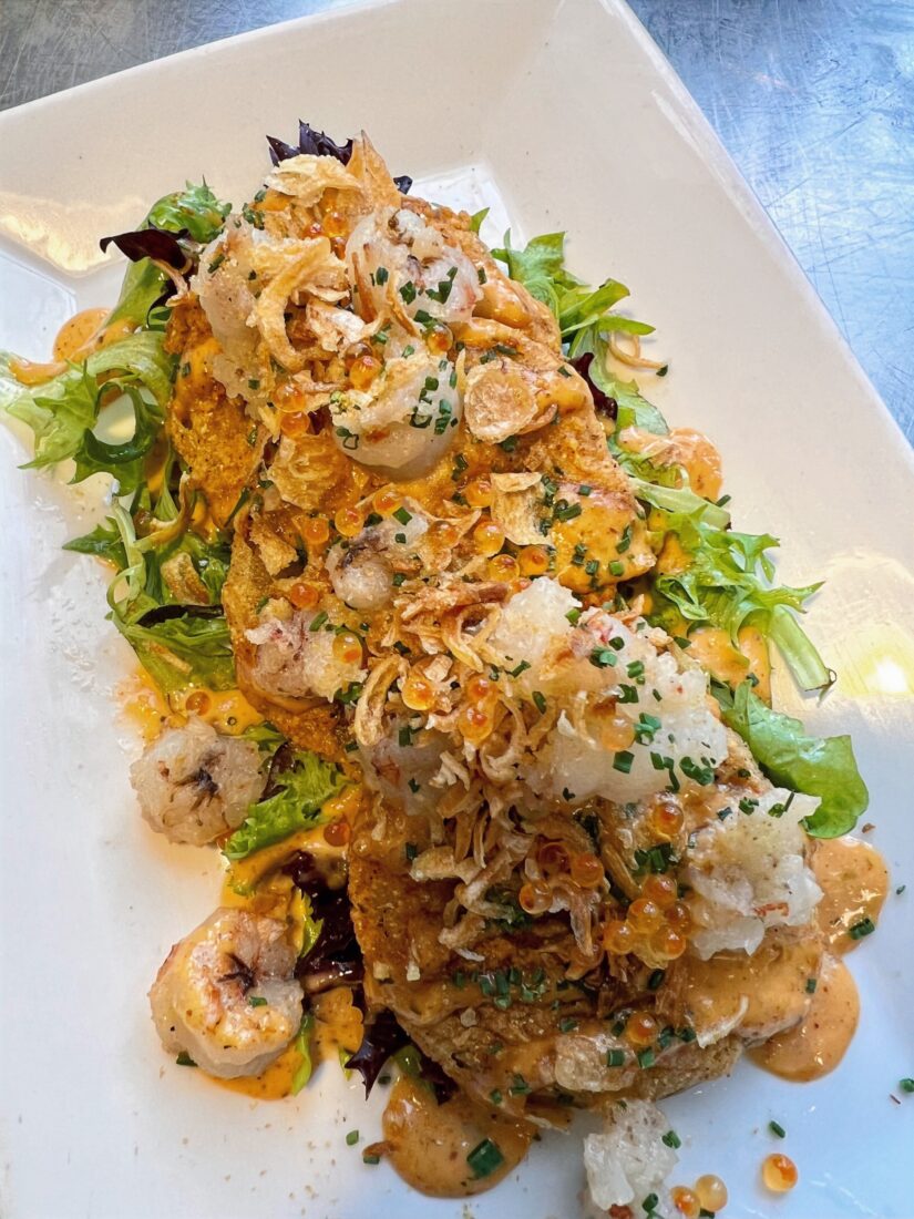 A plate of fried green tomatoes