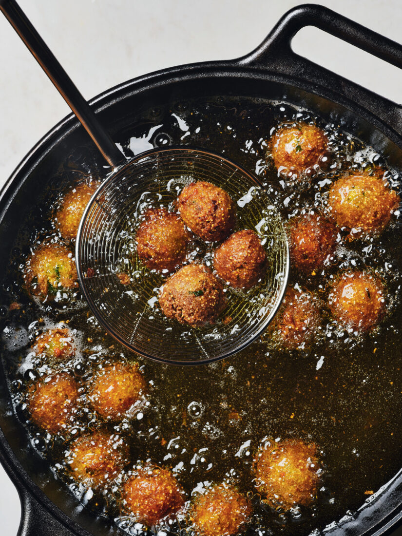 Hush puppies in a pan