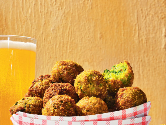 A basket of hush puppies