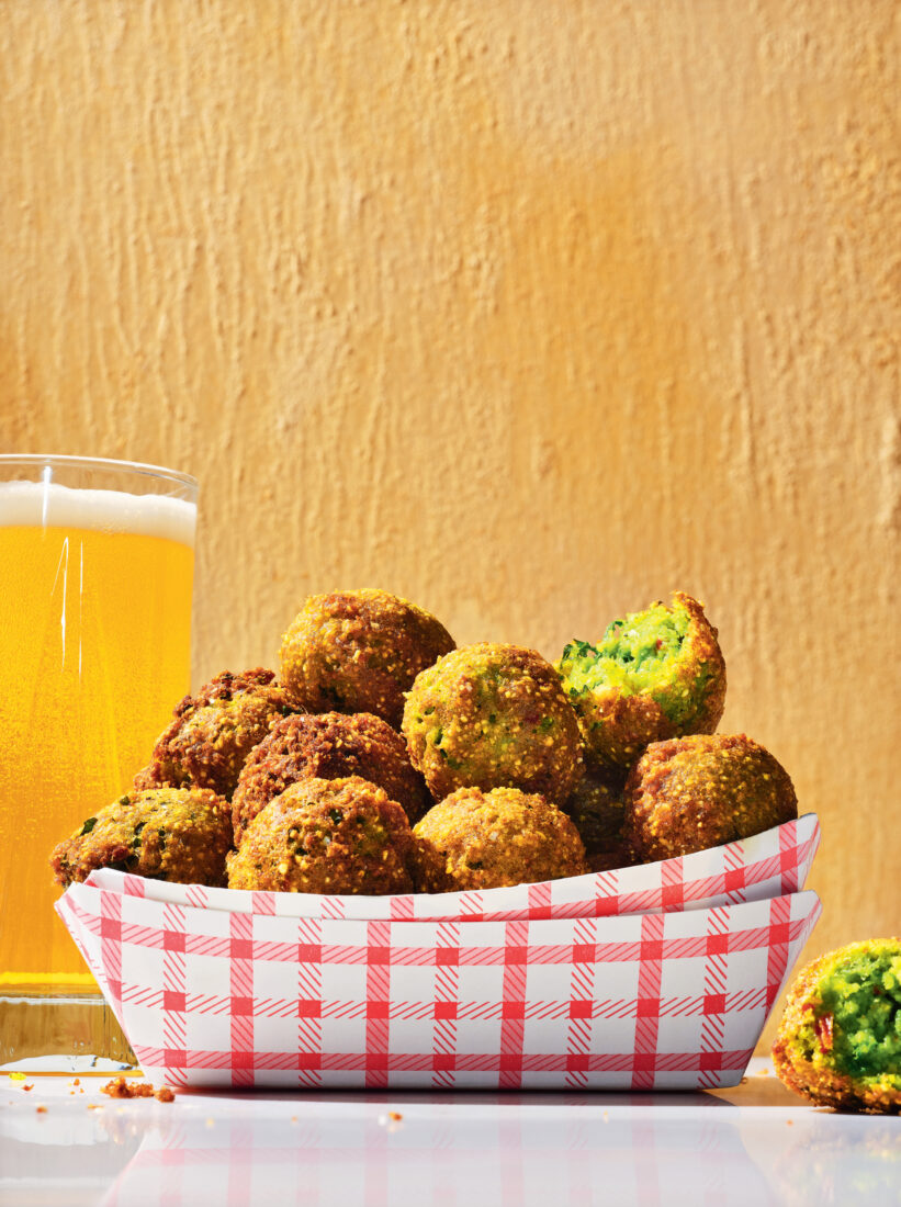 A basket of hush puppies