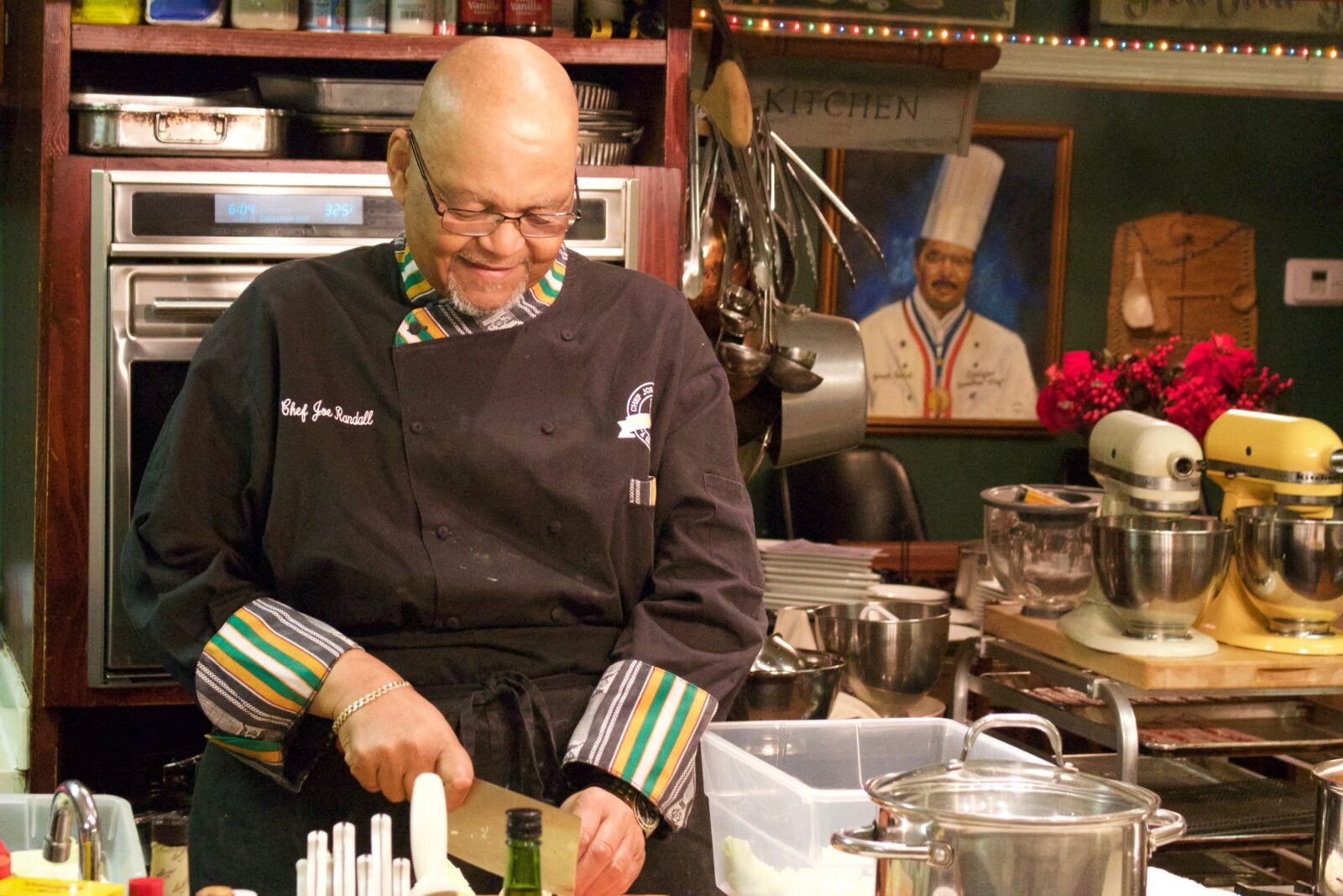 A chef in a kitchen