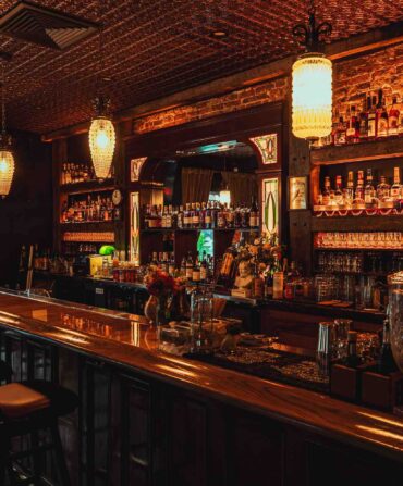 Inside a bourbon bar