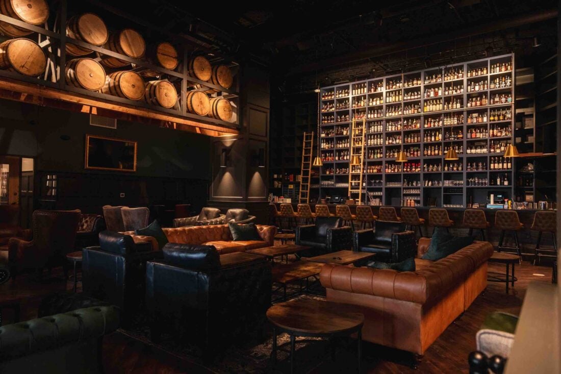 Inside a bourbon bar