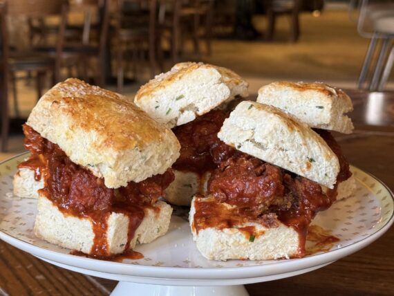 A plate of chicken biscuits