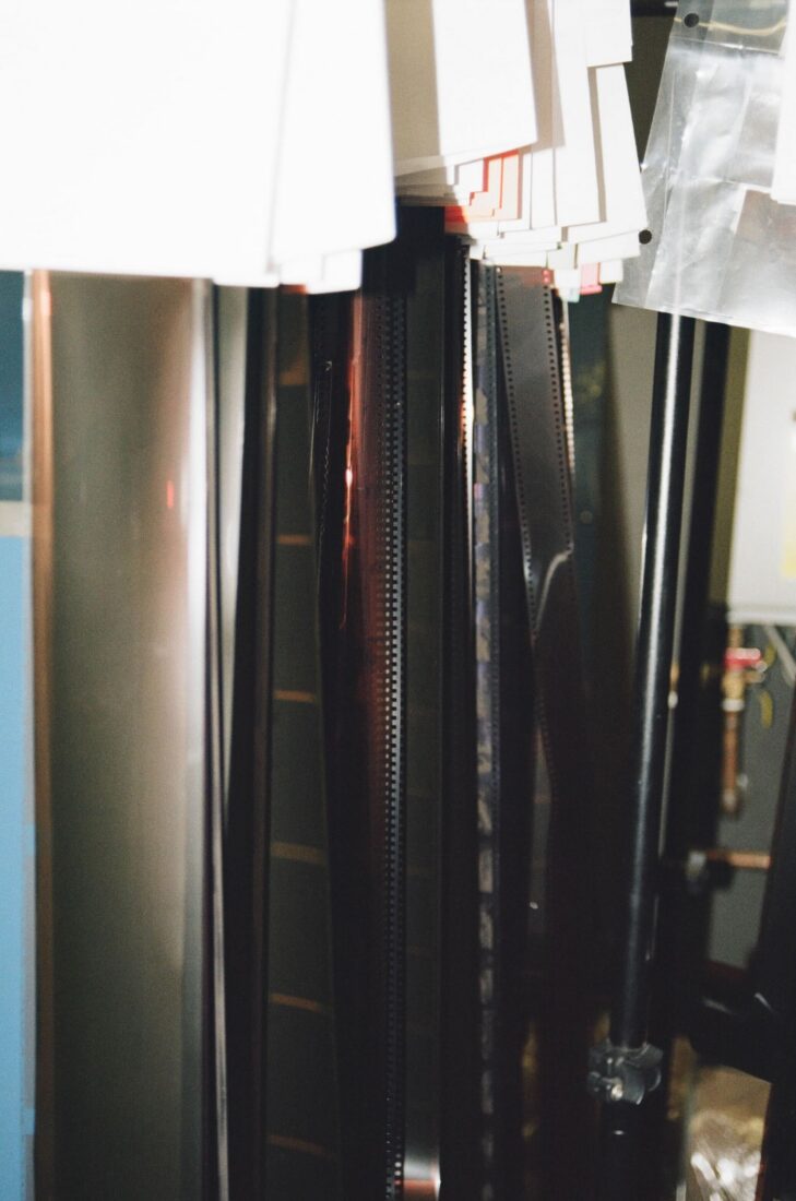 Developed film strips