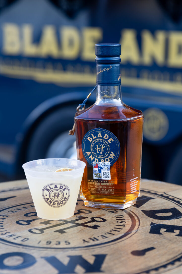 The Kentucky Ranch Water, made with Blade and Bow Kentucky Straight Bourbon Whiskey, Topo Chico, and lemon.