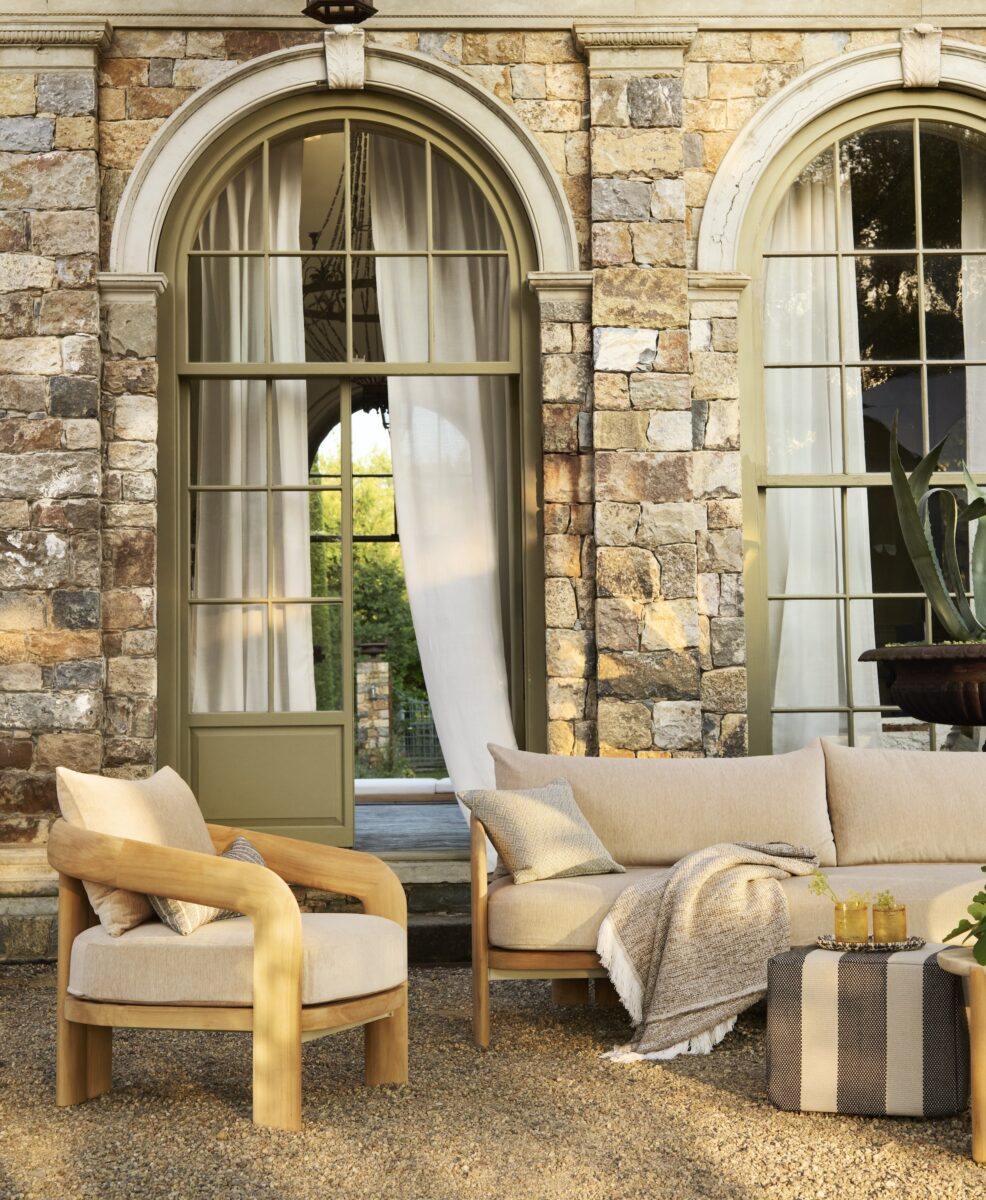 An outdoor lounge area