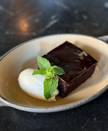 Chocolate cake on a plate