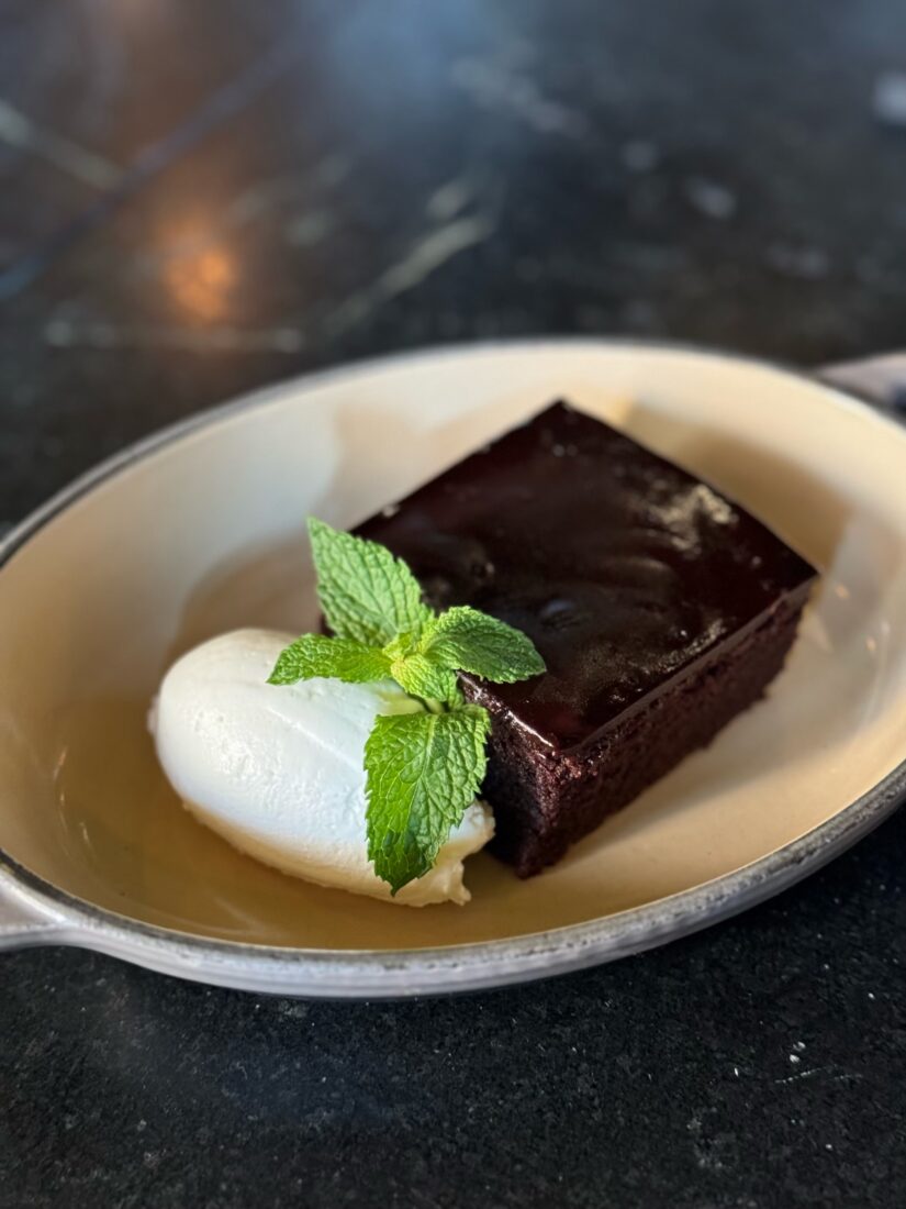Chocolate cake on a plate
