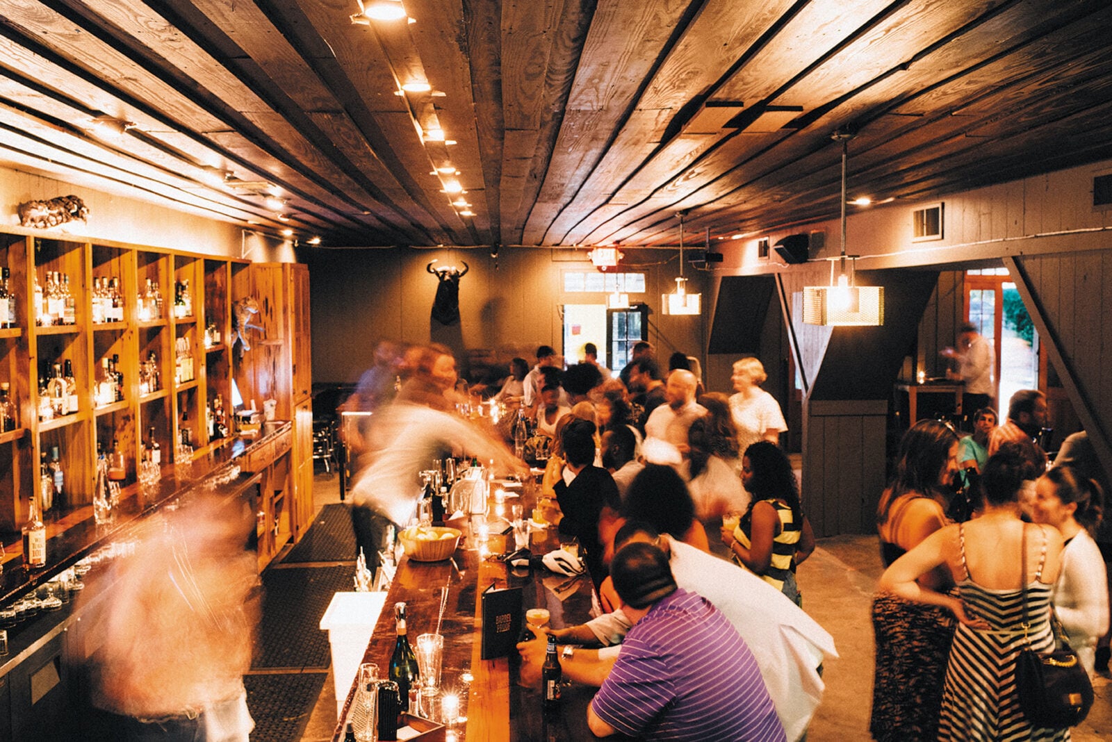 A bar with people