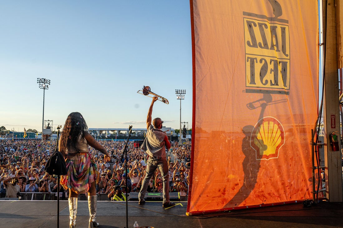 image of two performers on stage