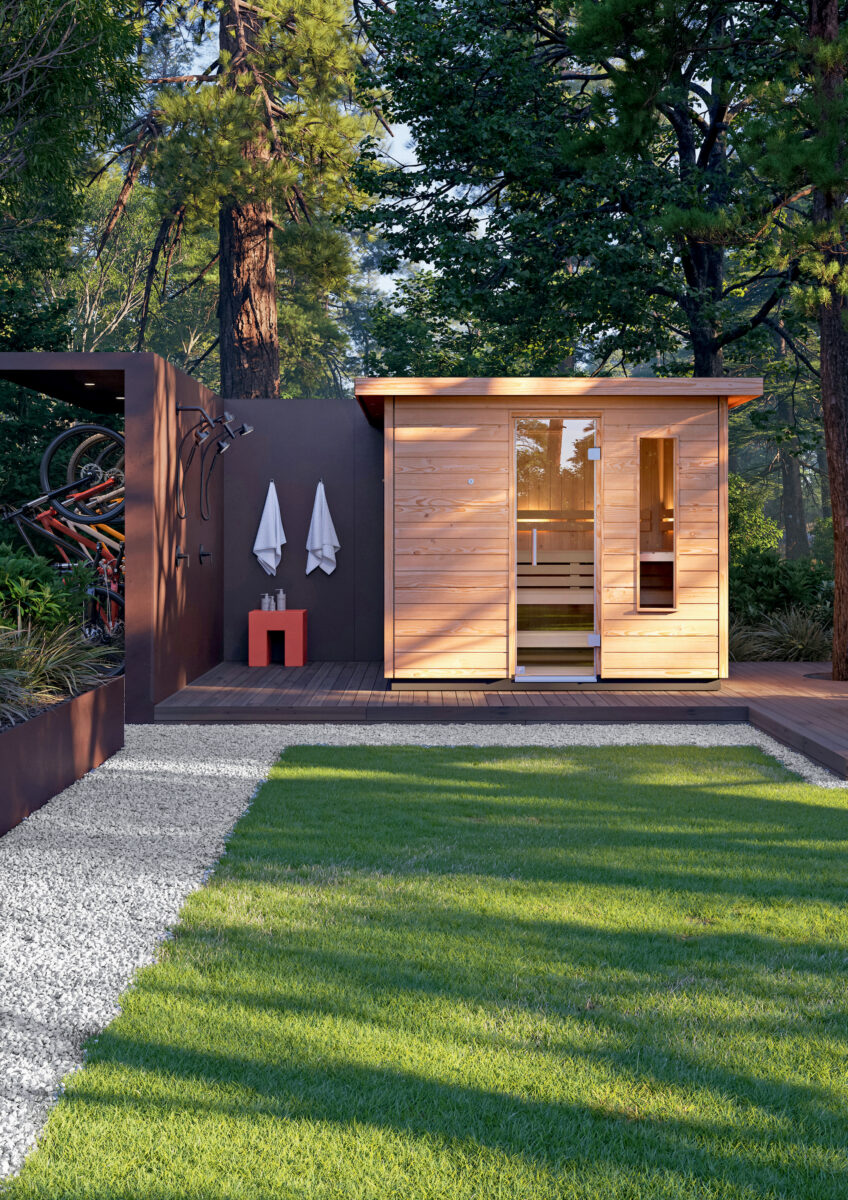 A sauna outside
