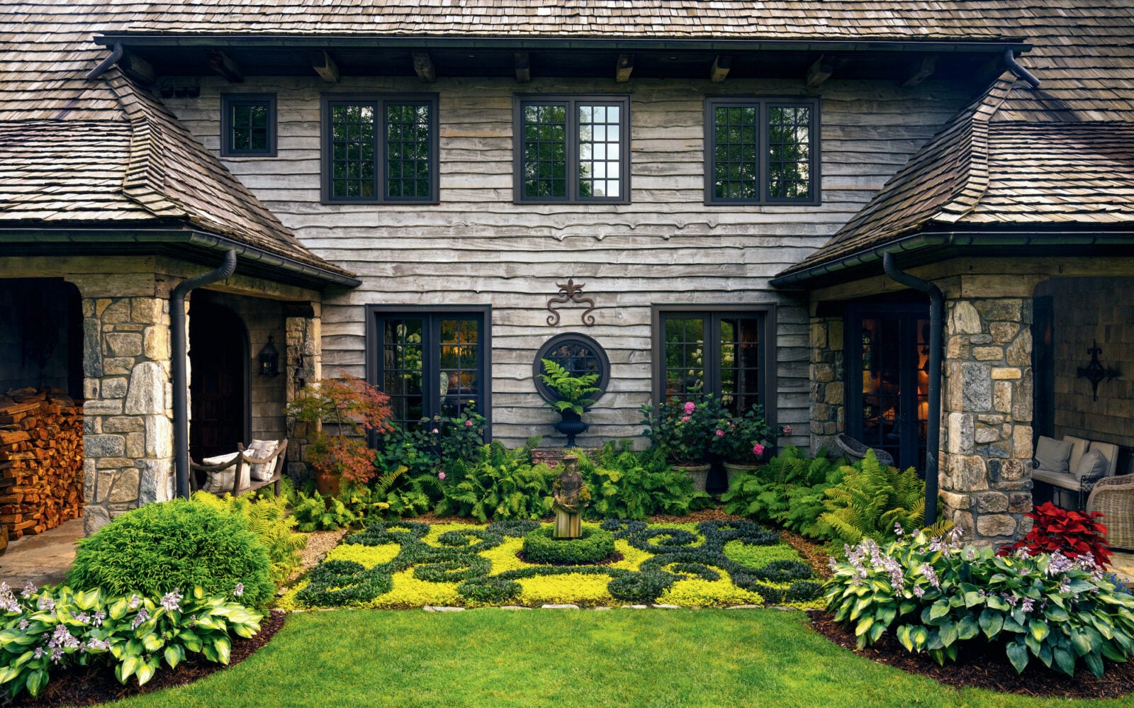 A front garden of a home