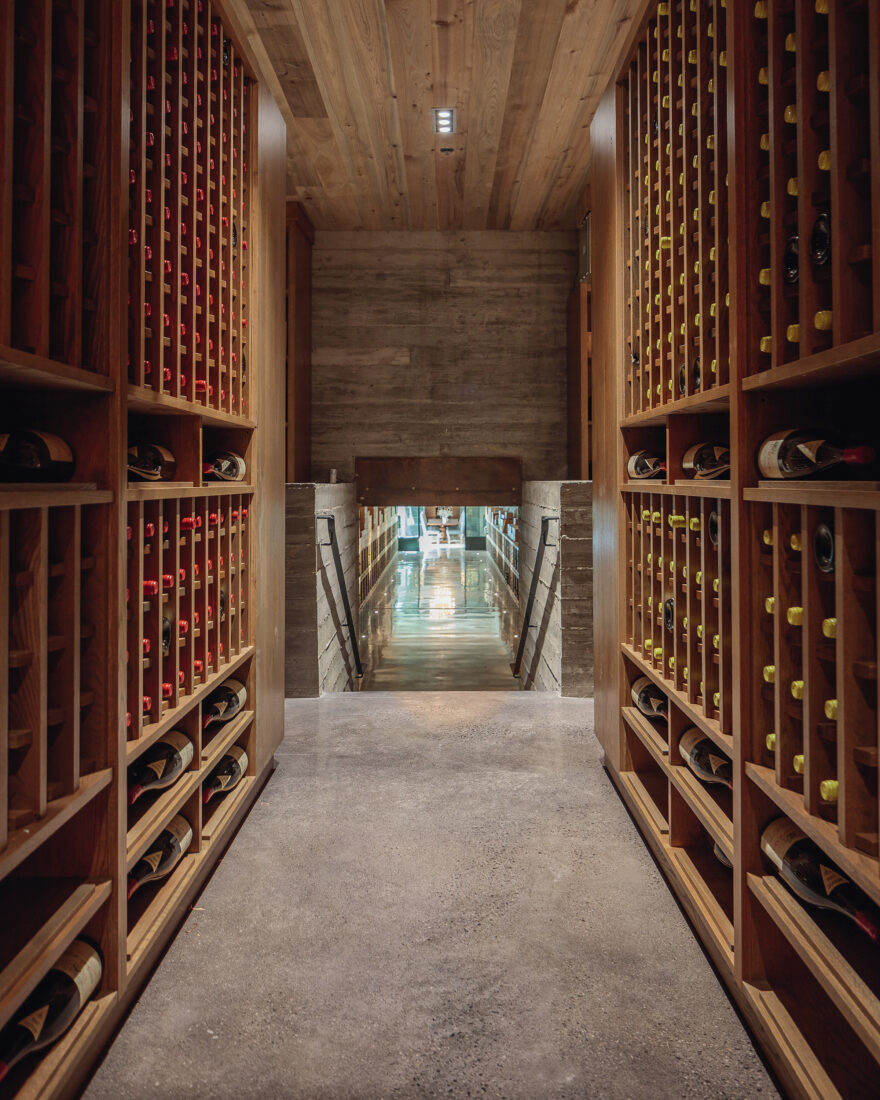 A wine cellar hall