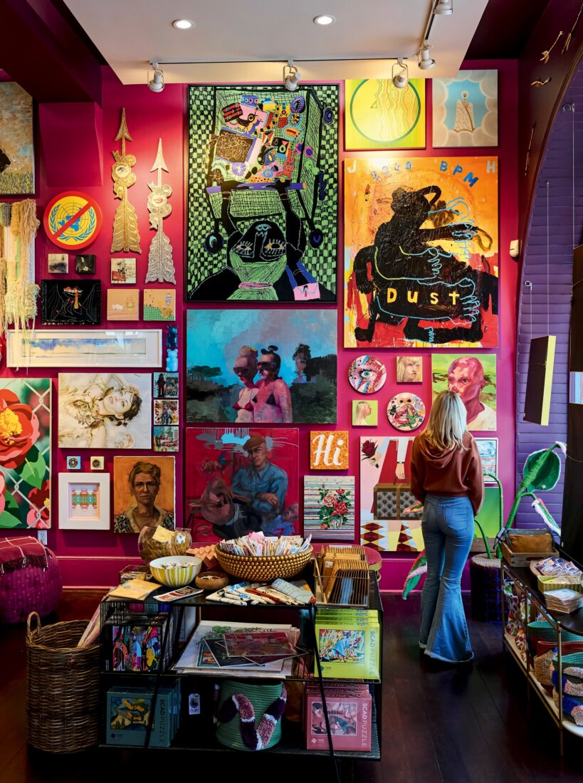 image of woman inside an art gallery