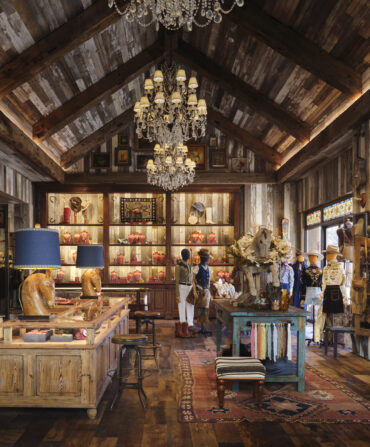 Inside a boutique shop with Western accents