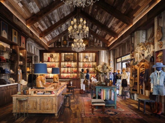 Inside a boutique shop with Western accents