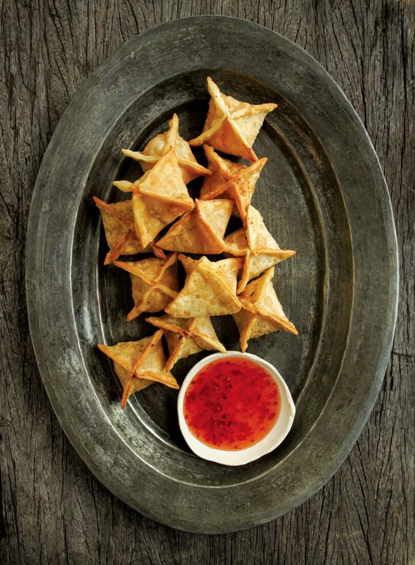 Pimento cheese wontons