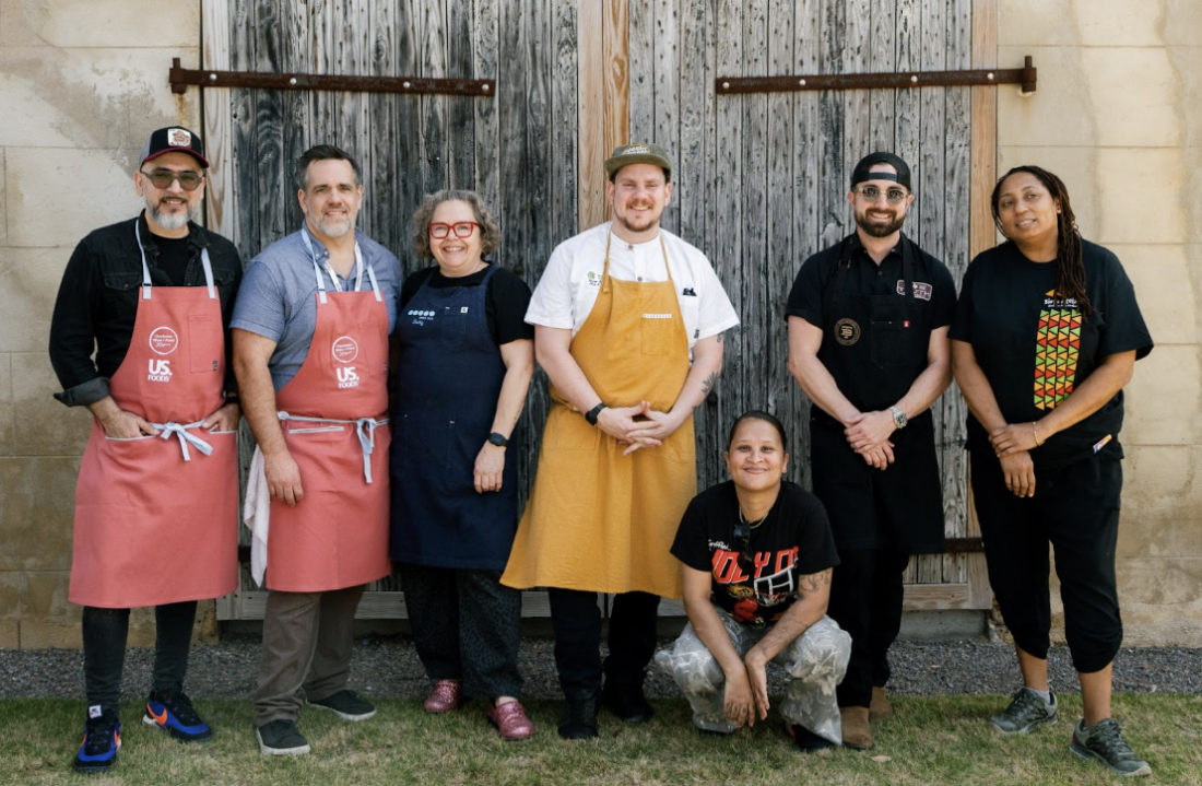 From left: chefs Gauba, Zentner, Masson, Bilitzer, Ganaway, Botello IV, and N’Daw.