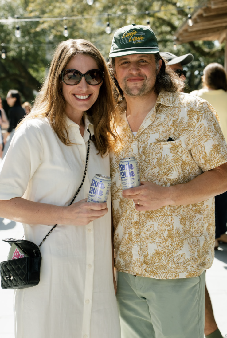 Michelle Terrebonne Becker, Reily Foods Company senior business development manager and Louie Louie co-founder, with Eric Becker, Louie Louie co-founder.