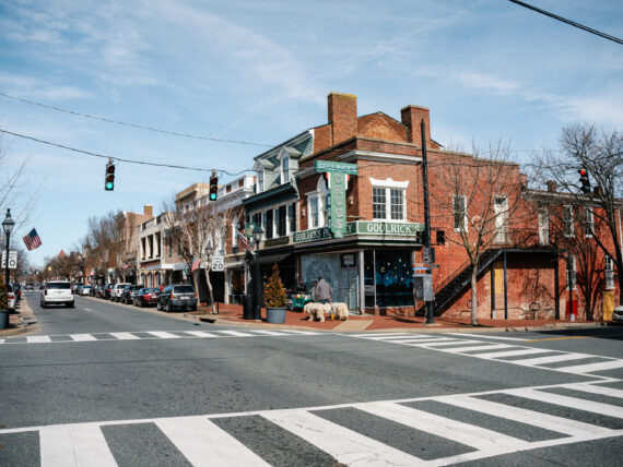A downtown main street