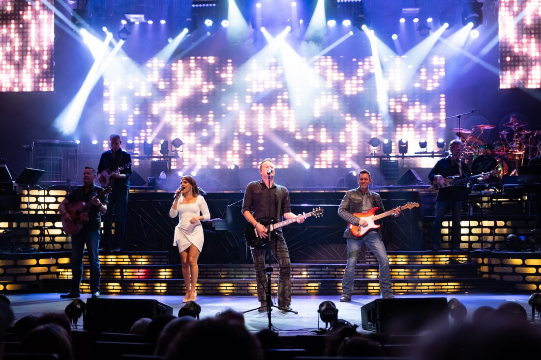 A band on a stage