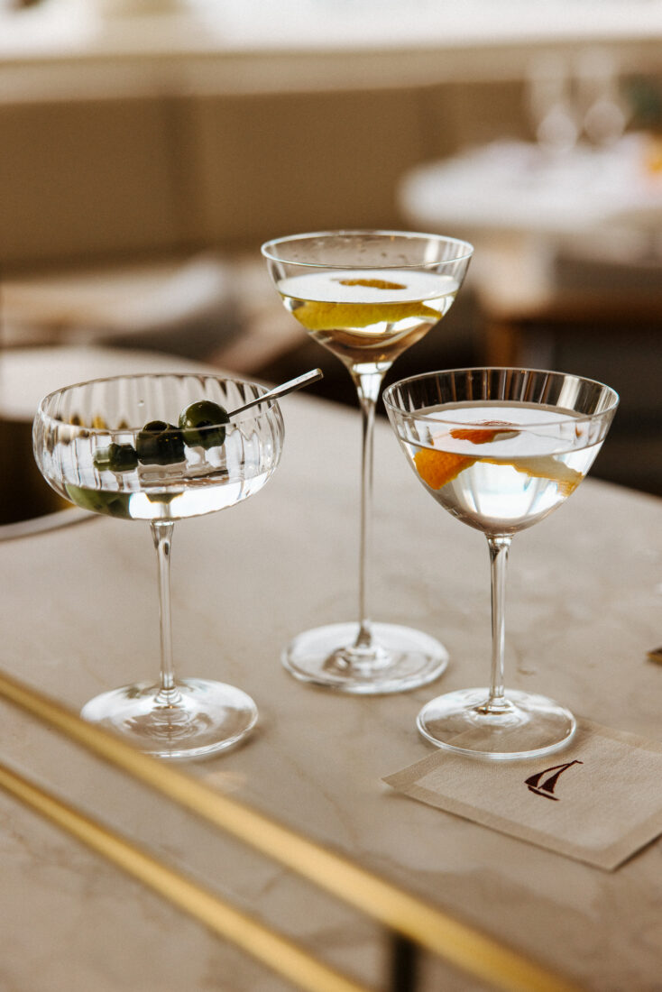 Three martinis