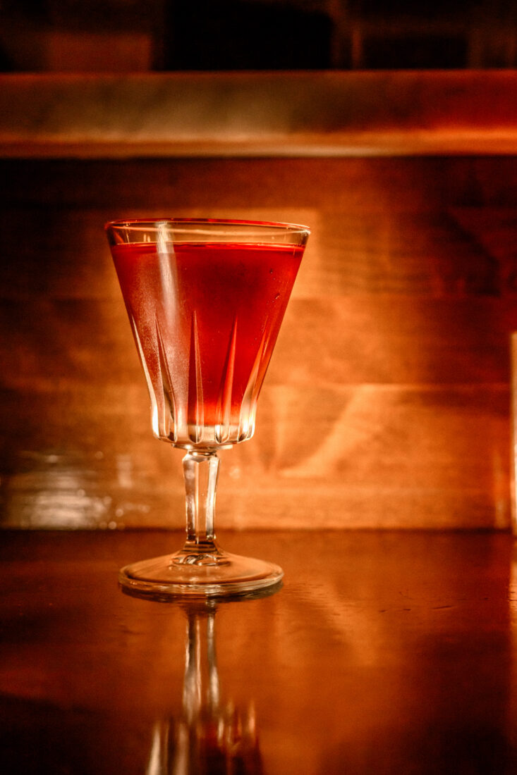 A bourbon cocktail
