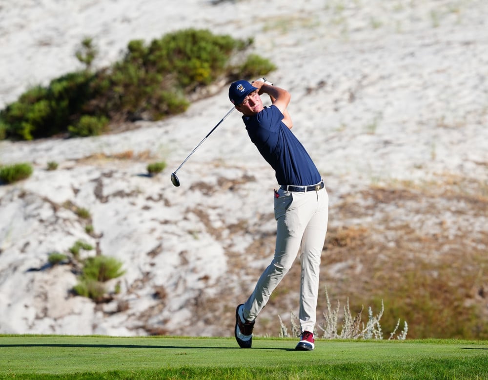 Mason Howell golfing