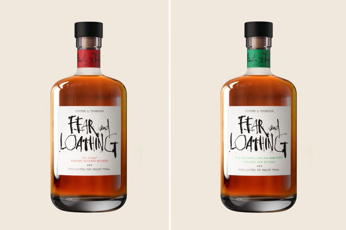 Two bottles of bourbon