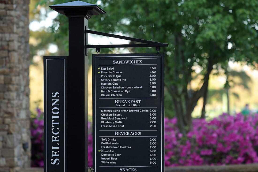 The Masters menu