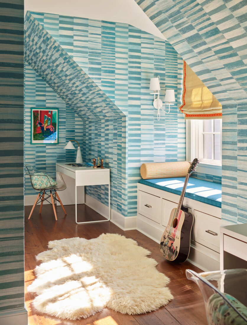 A blue kid's play room