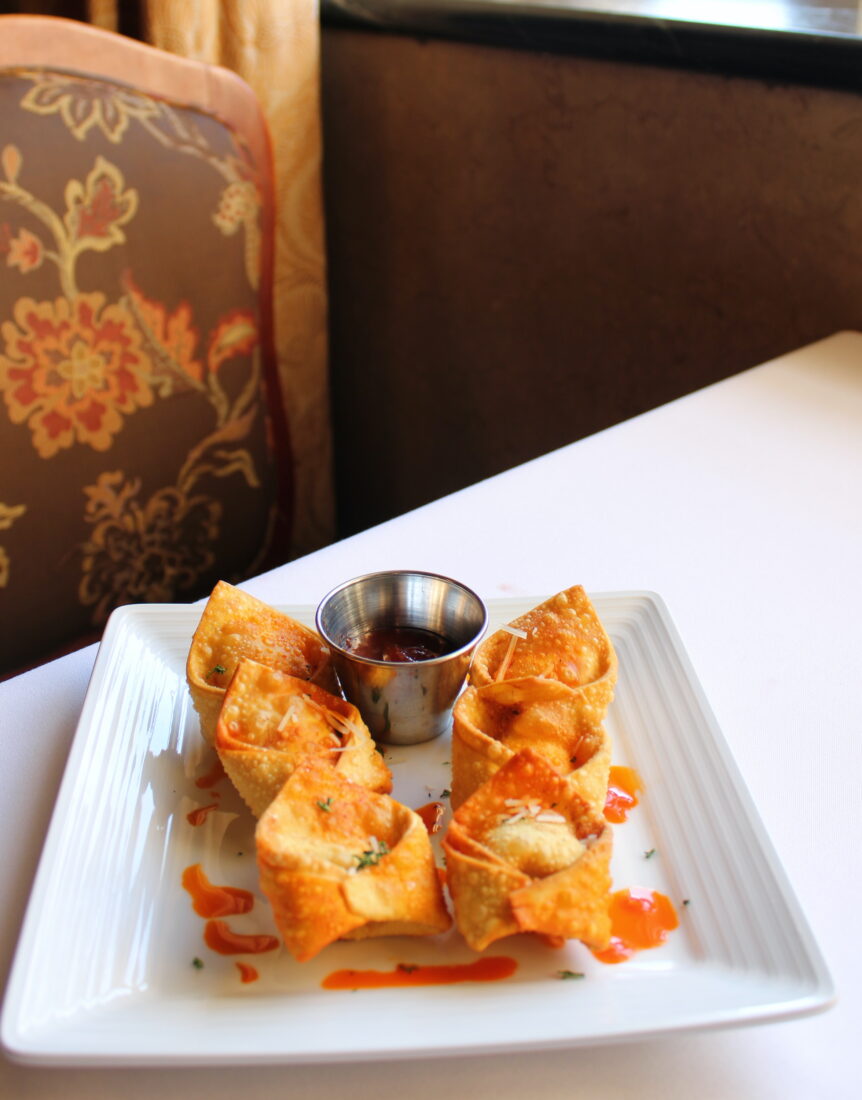 Wontons on a plate