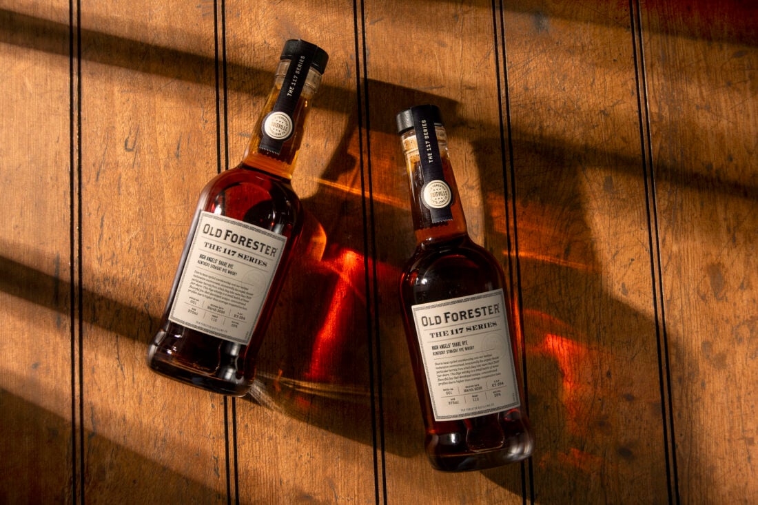 Two bourbon bottles