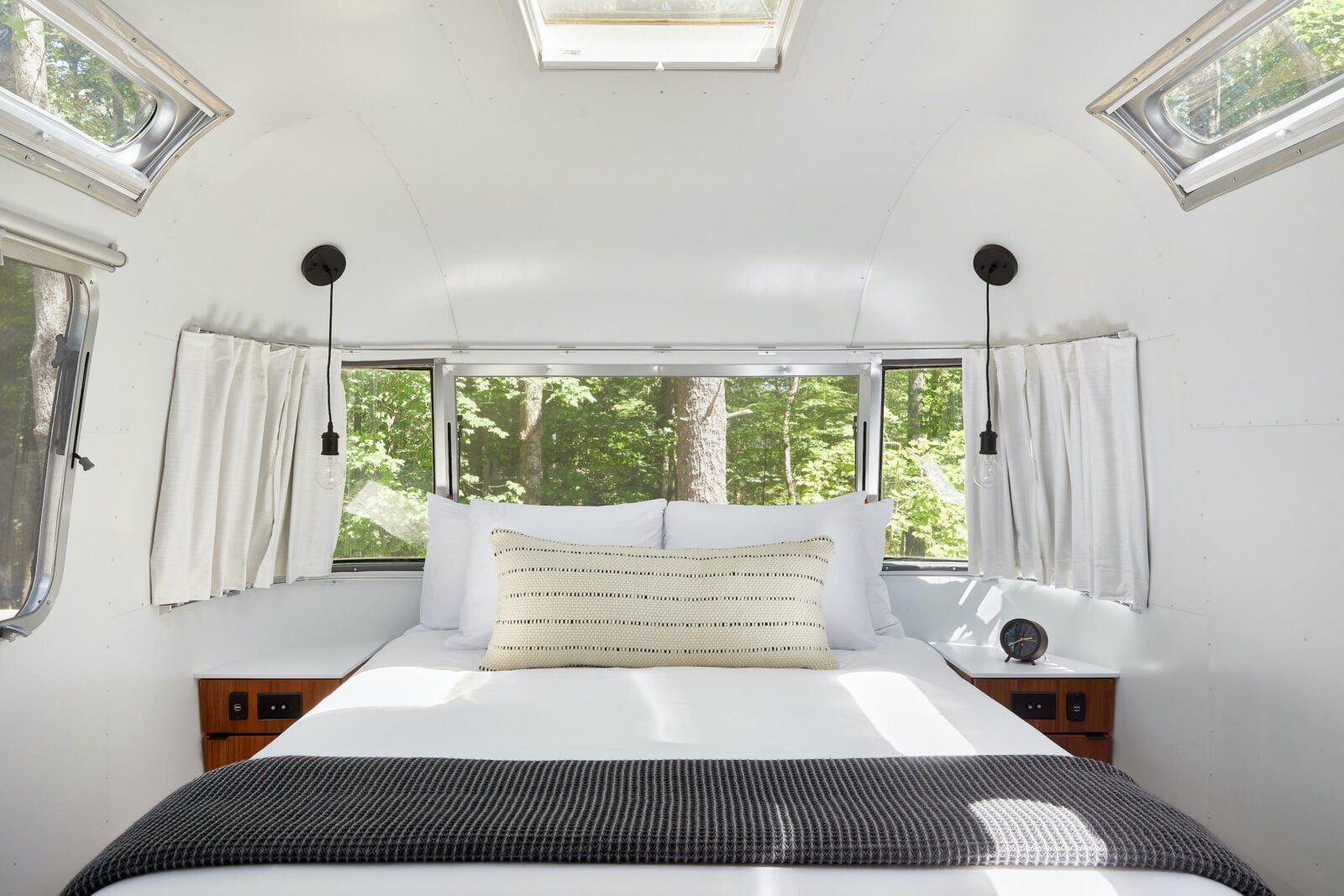 A bed in an airstream