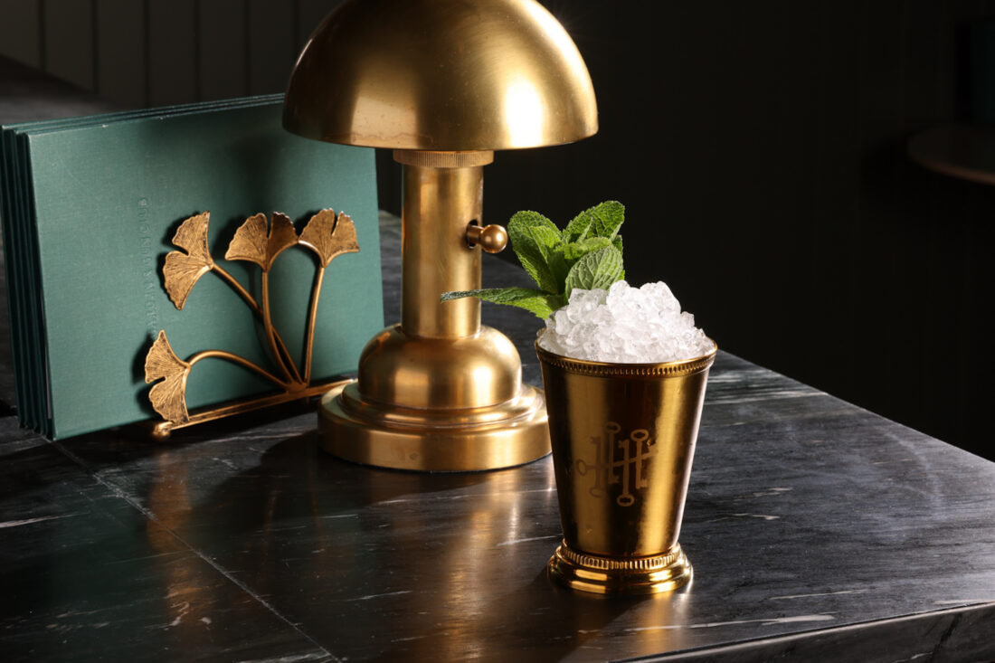 A julep on a table