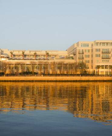 A waterfront hotel
