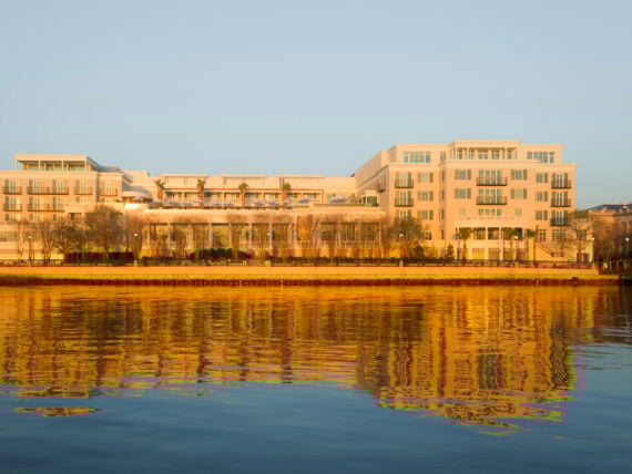 A waterfront hotel
