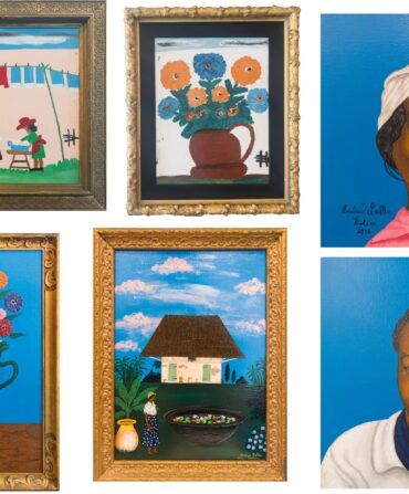 A collage of multiple paintings