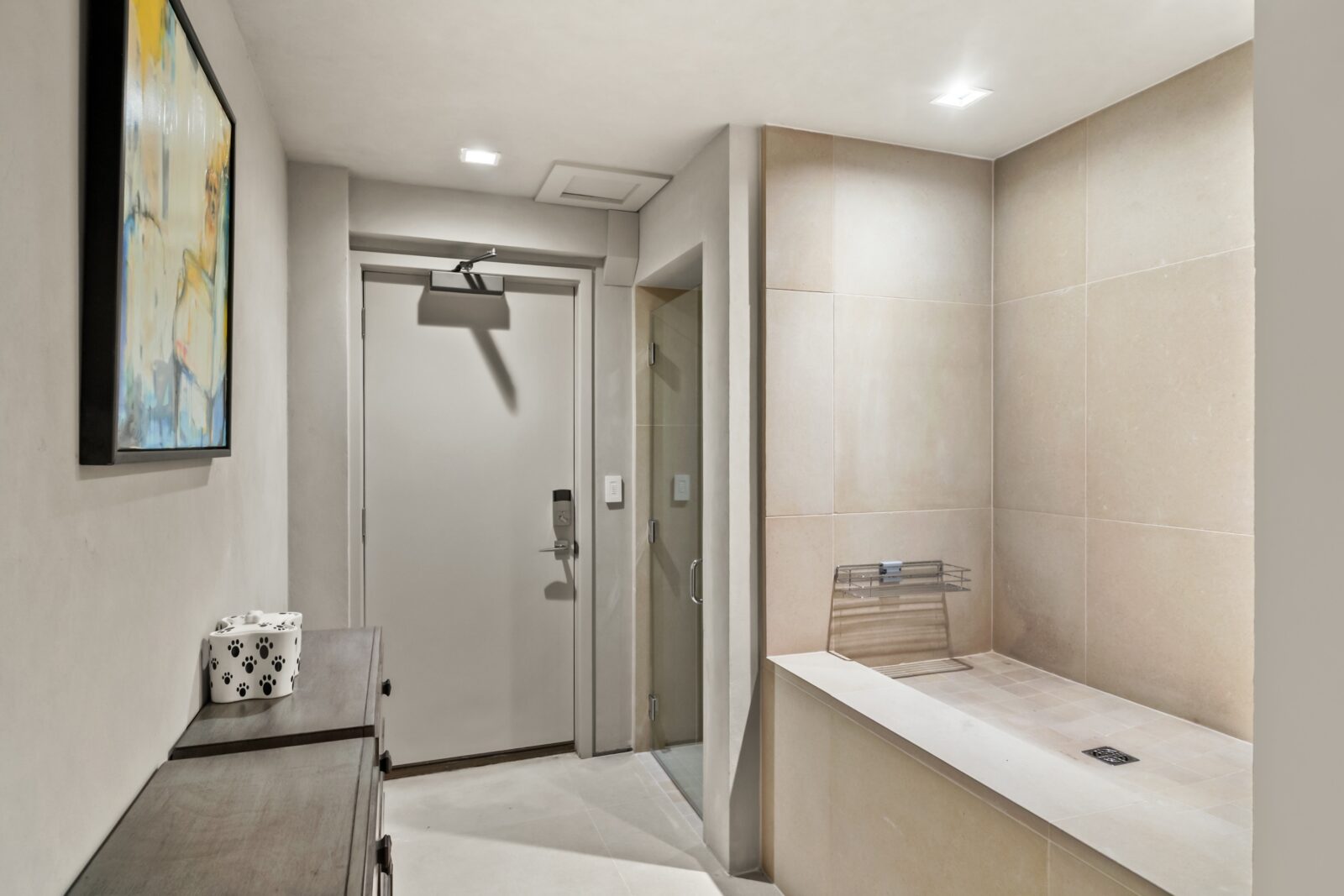 image of the homes pet-spa with shower to bathe pets
