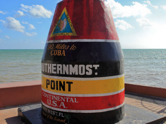 The original Southernmost Point Buoy.